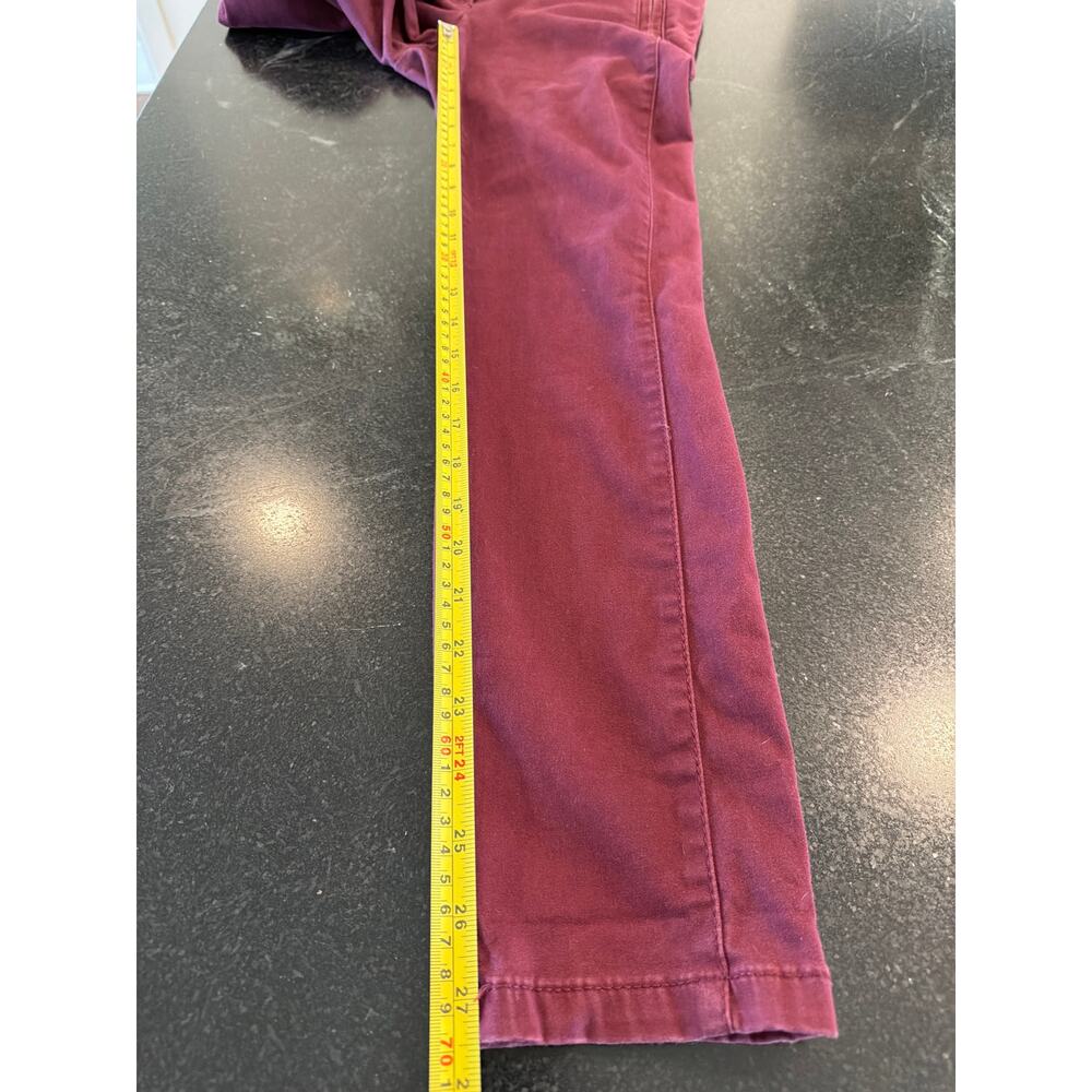 LOFT Women’s Size 2 Burgundy Skinny Velveteen Pants Stretch - Picture 5 of 9